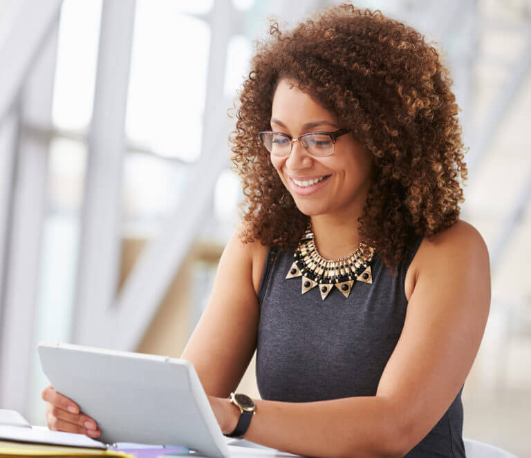 Woman Viewing Tablet